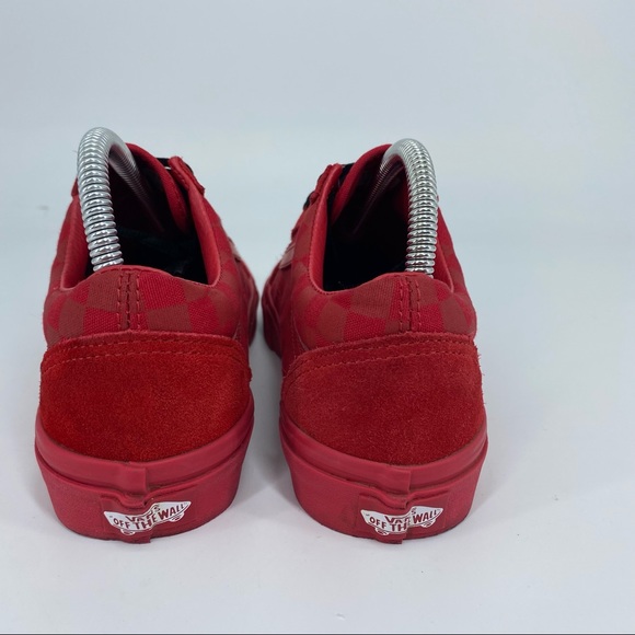 Vans Shoes Vans Old Skool Tonal Checkerboard Skate Shoe Racing Red